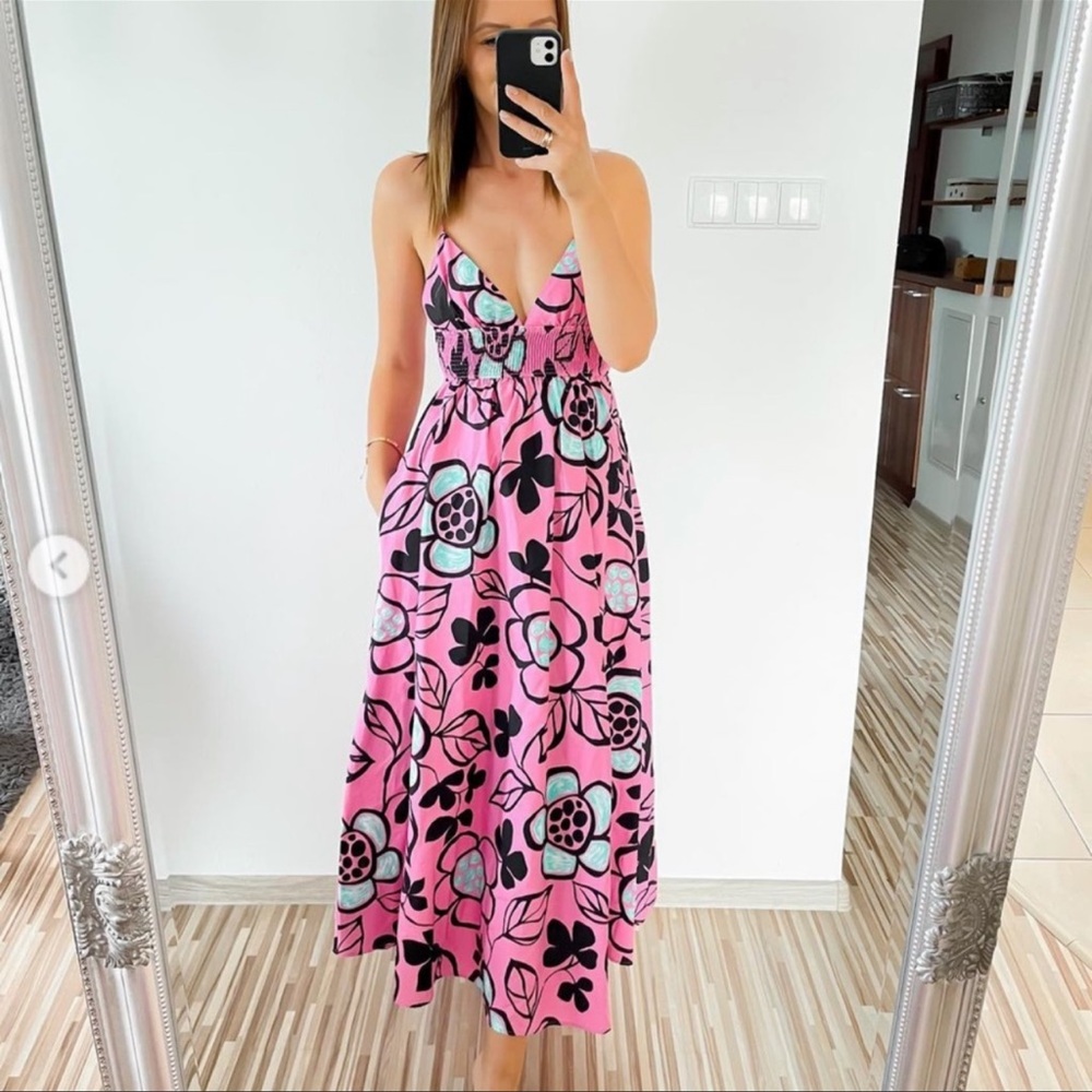 ZARA Printed Poplin Dress